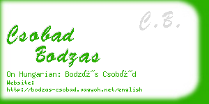 csobad bodzas business card